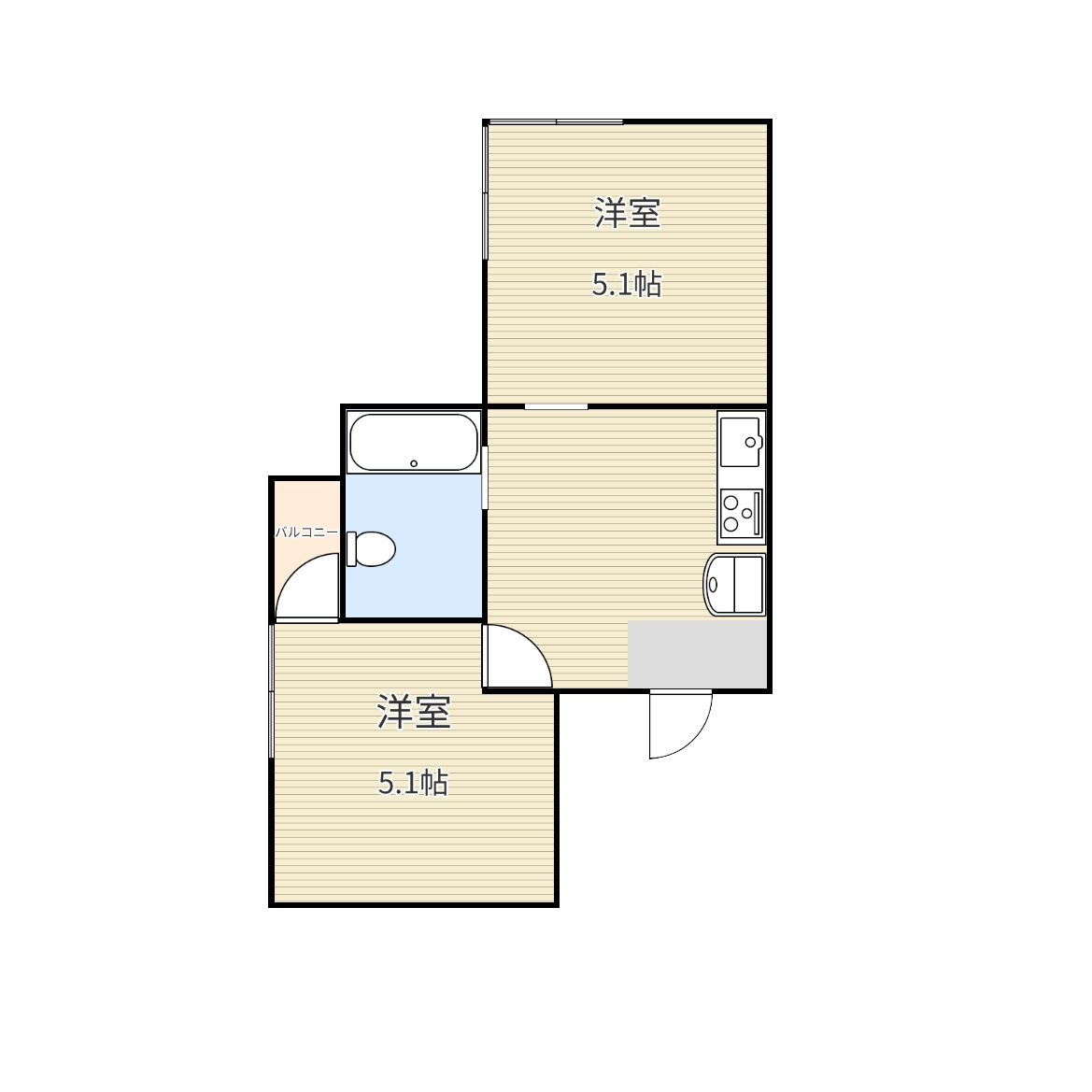 フリーライフ淀川I 間取り図